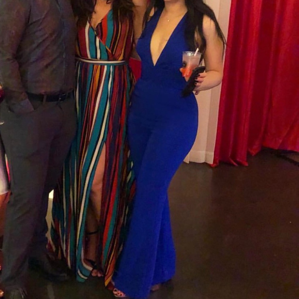 Harlyn Cobalt Plunge Jumpsuit